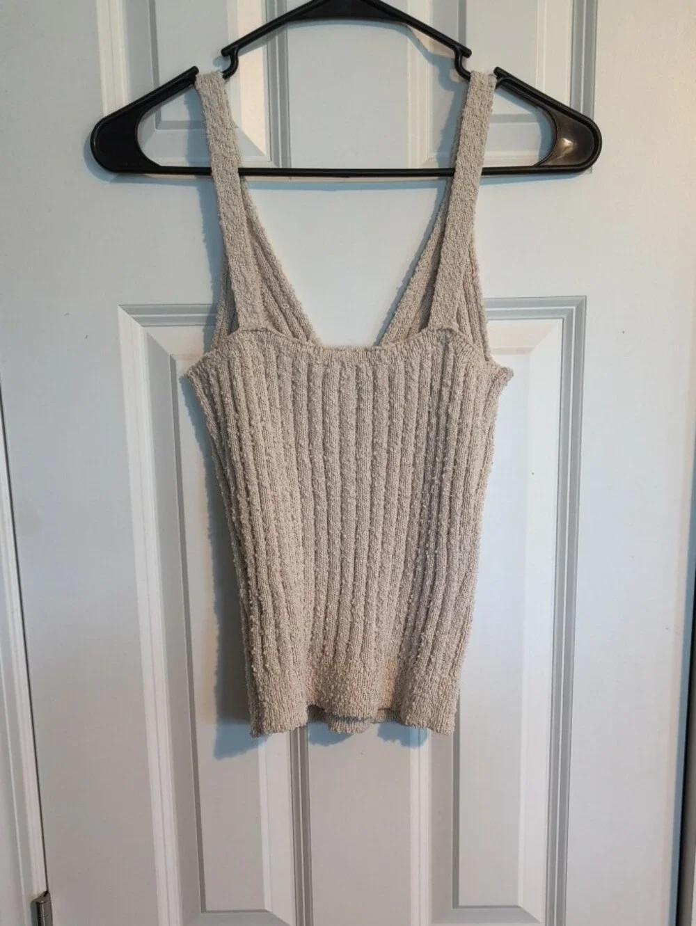 Fashion Nova Cream Ribbed Knit Tank - Picture 2 of 3
